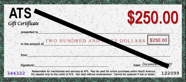 $250.00 Gift Certificate