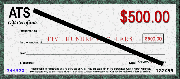 $500.00 Gift Certificate